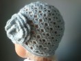 Gorro calado con flor